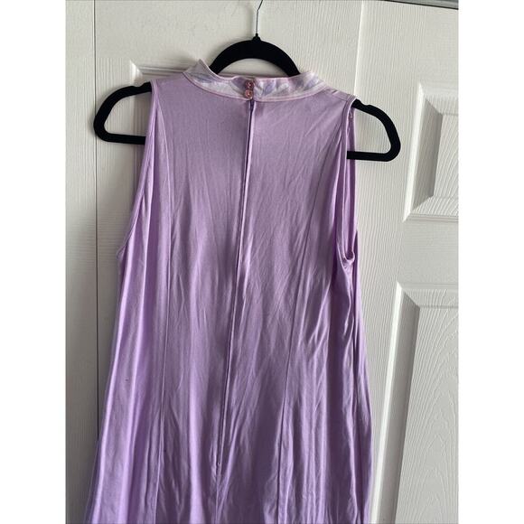 Averardo Bessi Women's Large Purple High Neck Vintage Sleeveless Dress MOD Retro - Picture 6 of 7